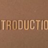 Wooden letters spelling 'INTRODUCTION' placed on a cardboard background.